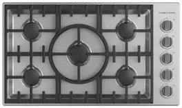 Fisher & Paykel - 36 In Professional Drop-In LP Gas Cooktop - Stainless steel