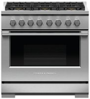 Fisher & Paykel - Professional 36 inch 6 Burner Gas Range - Stainless steel - Front_Zoom