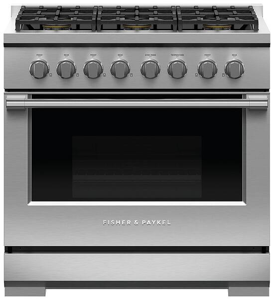 Fisher Paykel Professional 36 inch 6 Burner Gas Range Stainless