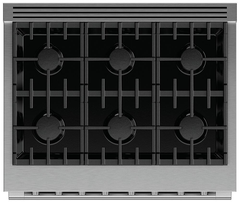 Alt View 11. Fisher & Paykel - Professional 36 inch 6 Burner Gas Range - Stainless Steel.