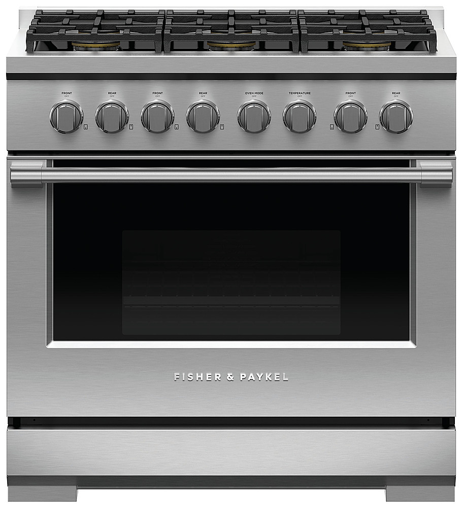 Fisher & Paykel – Professional 36 inch 6 Burner Gas Range (LP) in Stainless Steel – Stainless steel