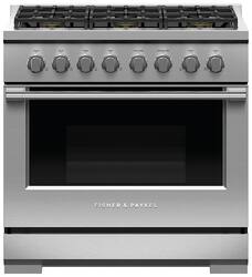 Fisher & Paykel - Professional 36 inch 6 Burner Gas Range (LP) - Stainless Steel - Front_Zoom