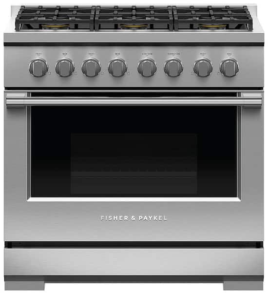 36 inch deals stainless steel stove