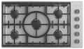 Fisher & Paykel - 36 in. Wide 5 Burner Provessional Drop-In Gas Cooktop with Halo - Stainless Steel