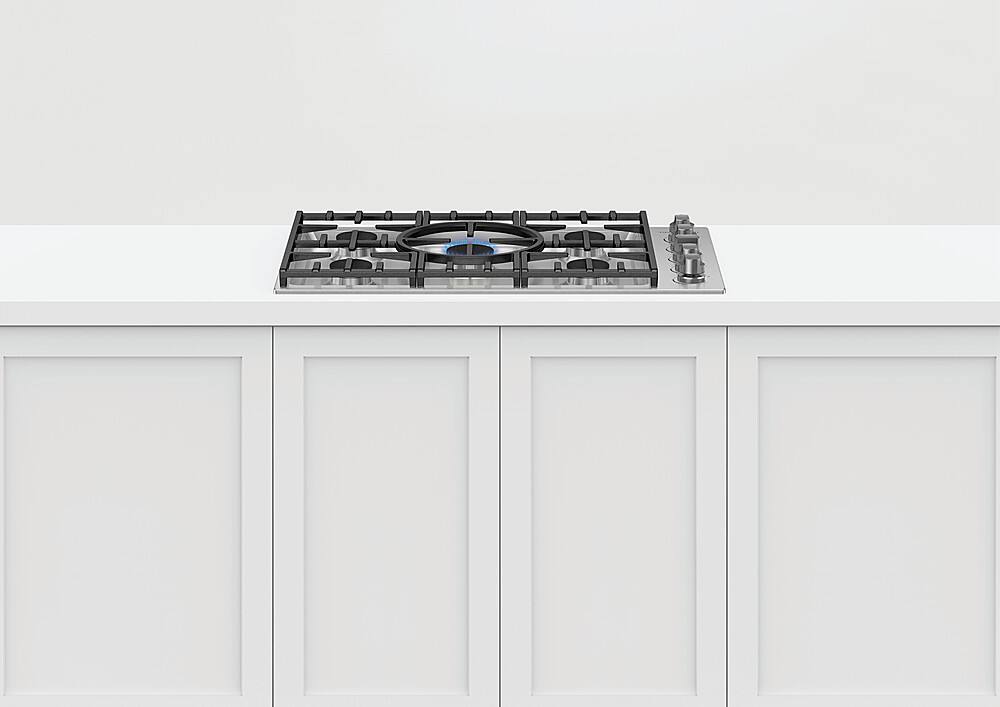 Alt View 11. Fisher & Paykel - 36 In Professional Drop-In Gas Cooktop with Halo - Stainless Steel.