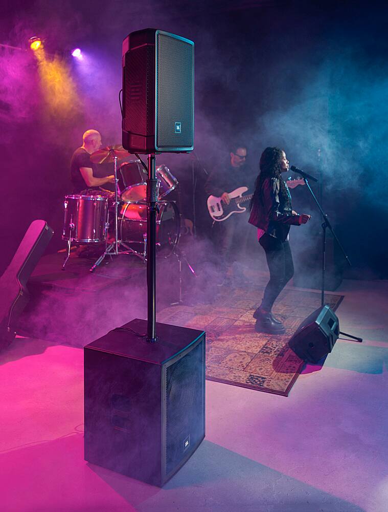 Alt View 17. JBL - IRX108BT 1300W Powered 8" Portable Speaker with Bluetooth - Black.