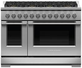Fisher & Paykel - 7.7cu ft Freestanding 48 in Gas Range with 8 burners - Stainless Steel