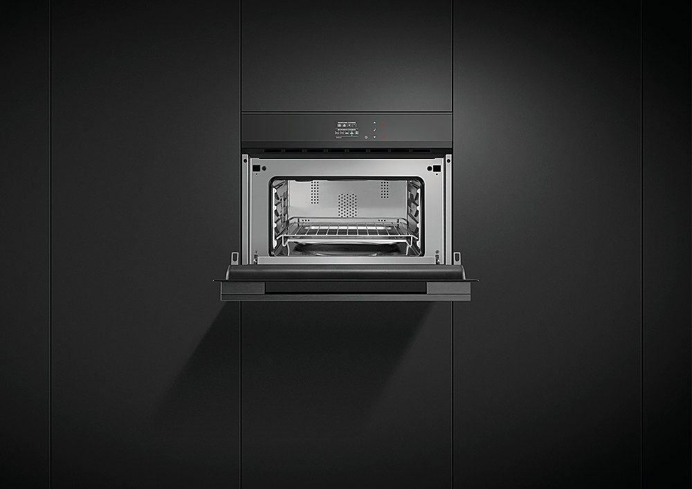 Fisher & Paykel - Minimal 23.5" Built-In Single Electric Convection Wall Oven - Black
