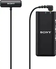 Front. Sony - ECMW2BT Omnidirectional Wireless Microphone with Bluetooth - Black.