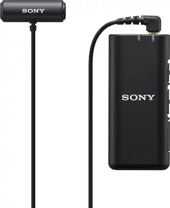 Front. Sony - ECMW2BT Omnidirectional Wireless Microphone with Bluetooth - Black.