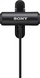 Sony - ECMLV1 Omnidirectional Lavalier Microphone with Compact Stereo - Black - Front_Zoom