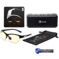 Gunnar - 6-Siege Ash Esition Gaming Glasses with Amber React Lenses - Onyx - Front_Zoom