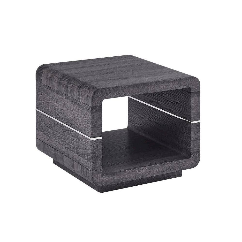 Front. Best Quality Furniture - Single End Table in Walnut Color - Brown.