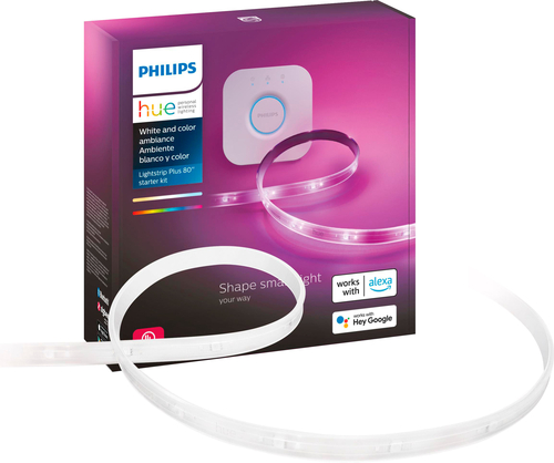 Philips - Hue White and Color Ambiance Lightstrip Plus 2M Starter Kit