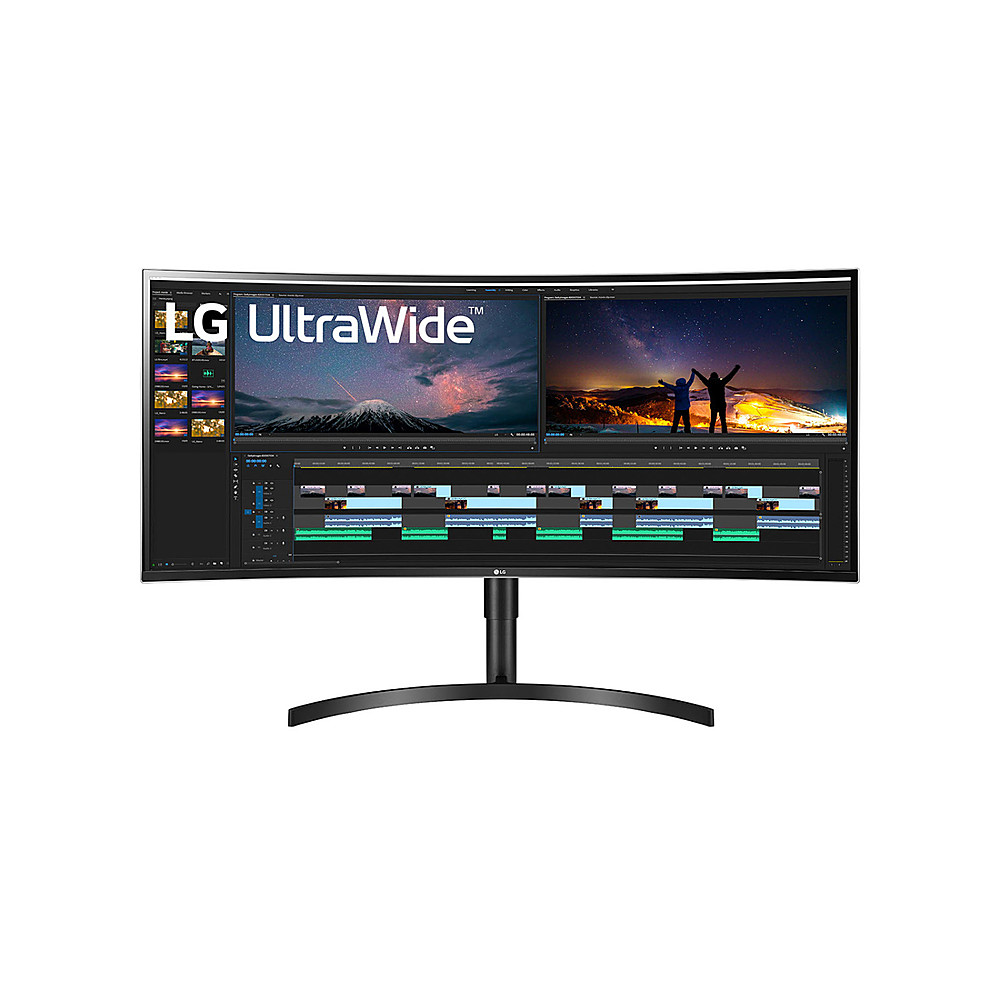 LG - 38” QHD+ IPS Curved UltraWide Monitor - Black