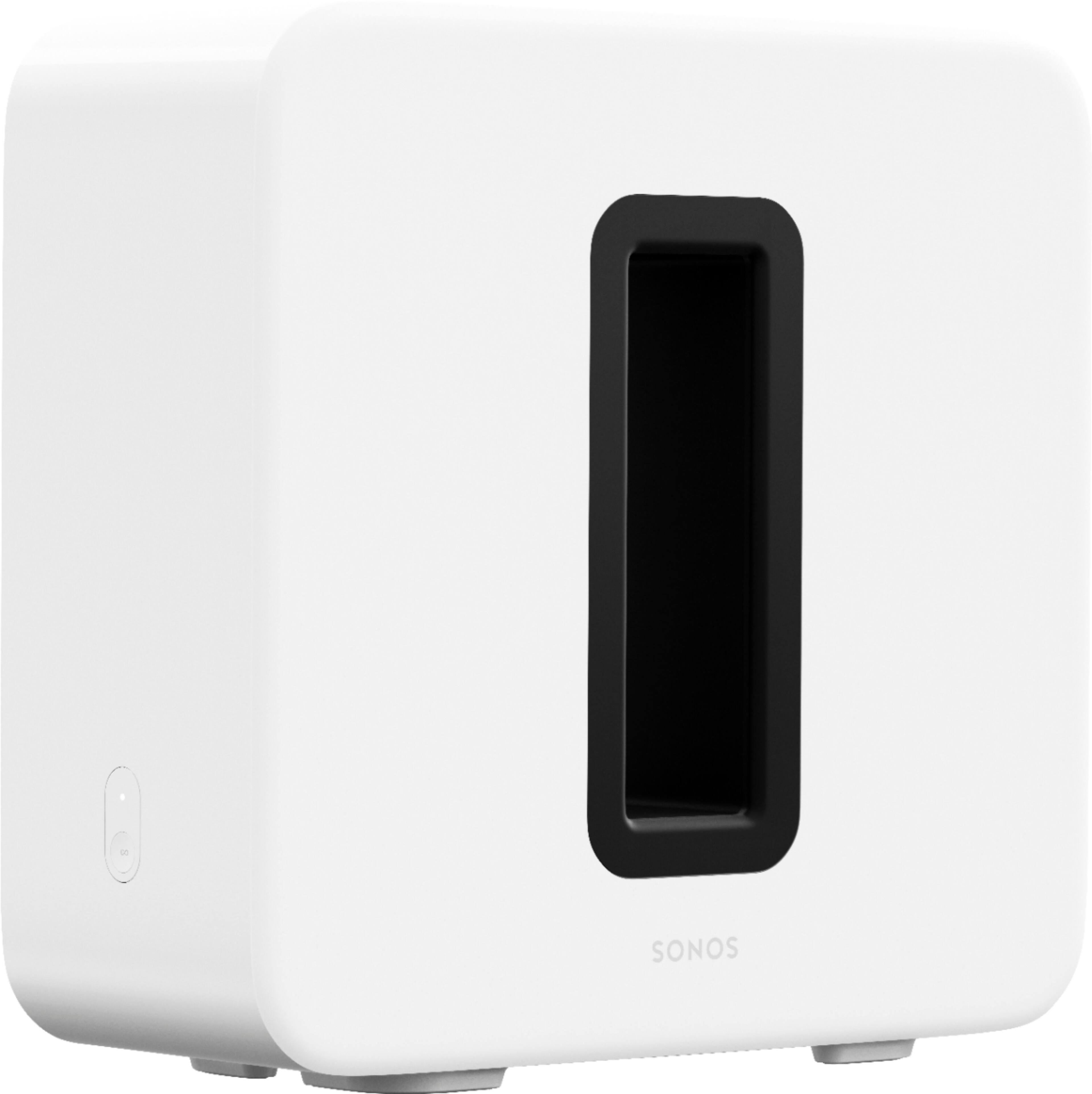 Angle. Sonos - Geek Squad Certified Refurbished Sub (Gen 3) Wireless Subwoofer - White.
