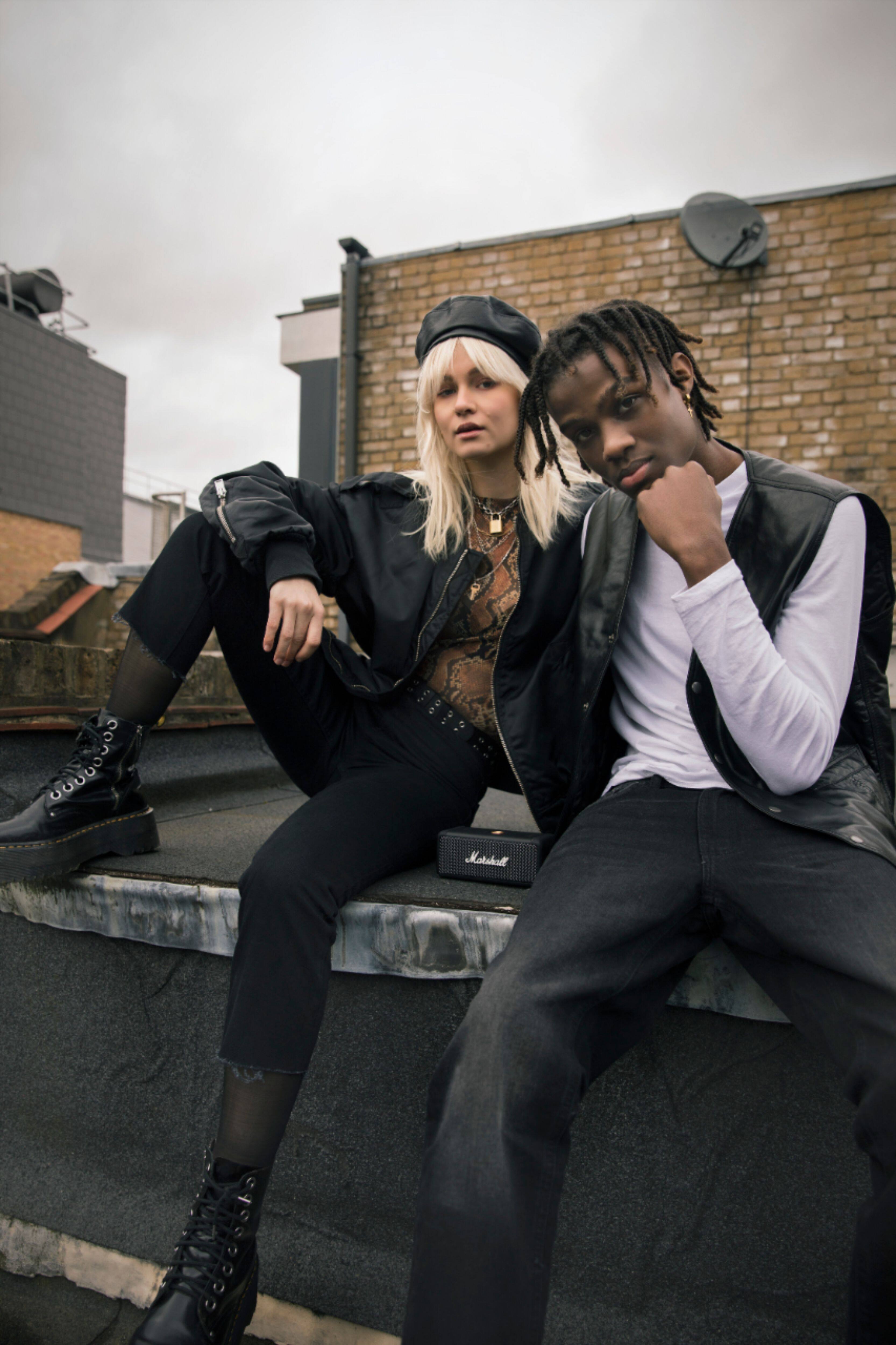 Alt View 25. Marshall - Geek Squad Certified Refurbished Emberton Portable Bluetooth Speaker - Black.