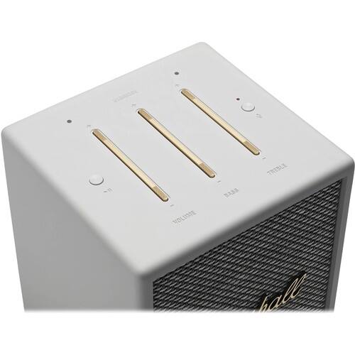 Alt View 18. Marshall - Geek Squad Certified Refurbished Uxbridge Smart Speaker with Amazon Alexa - White.