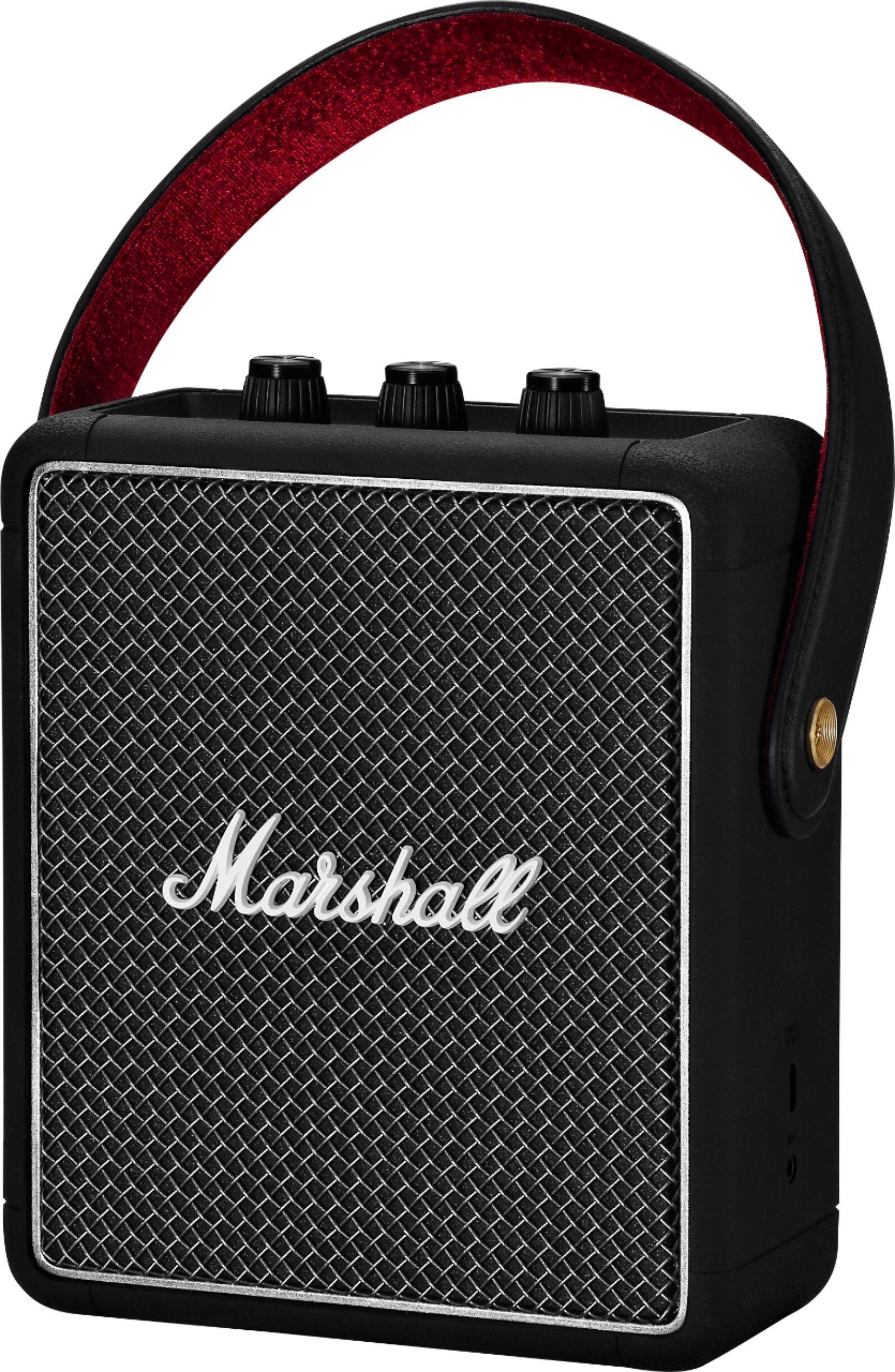 Left. Marshall - Geek Squad Certified Refurbished Stockwell II Portable Bluetooth Speaker - Black.