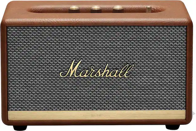 Front. Marshall - Geek Squad Certified Refurbished Acton II 60W Wireless Speaker - Brown.
