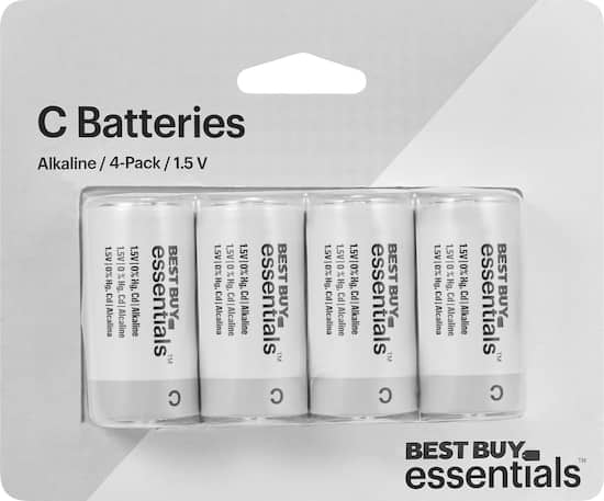Best Buy essentials C Batteries 4 Pack BE BC4PK Best Buy