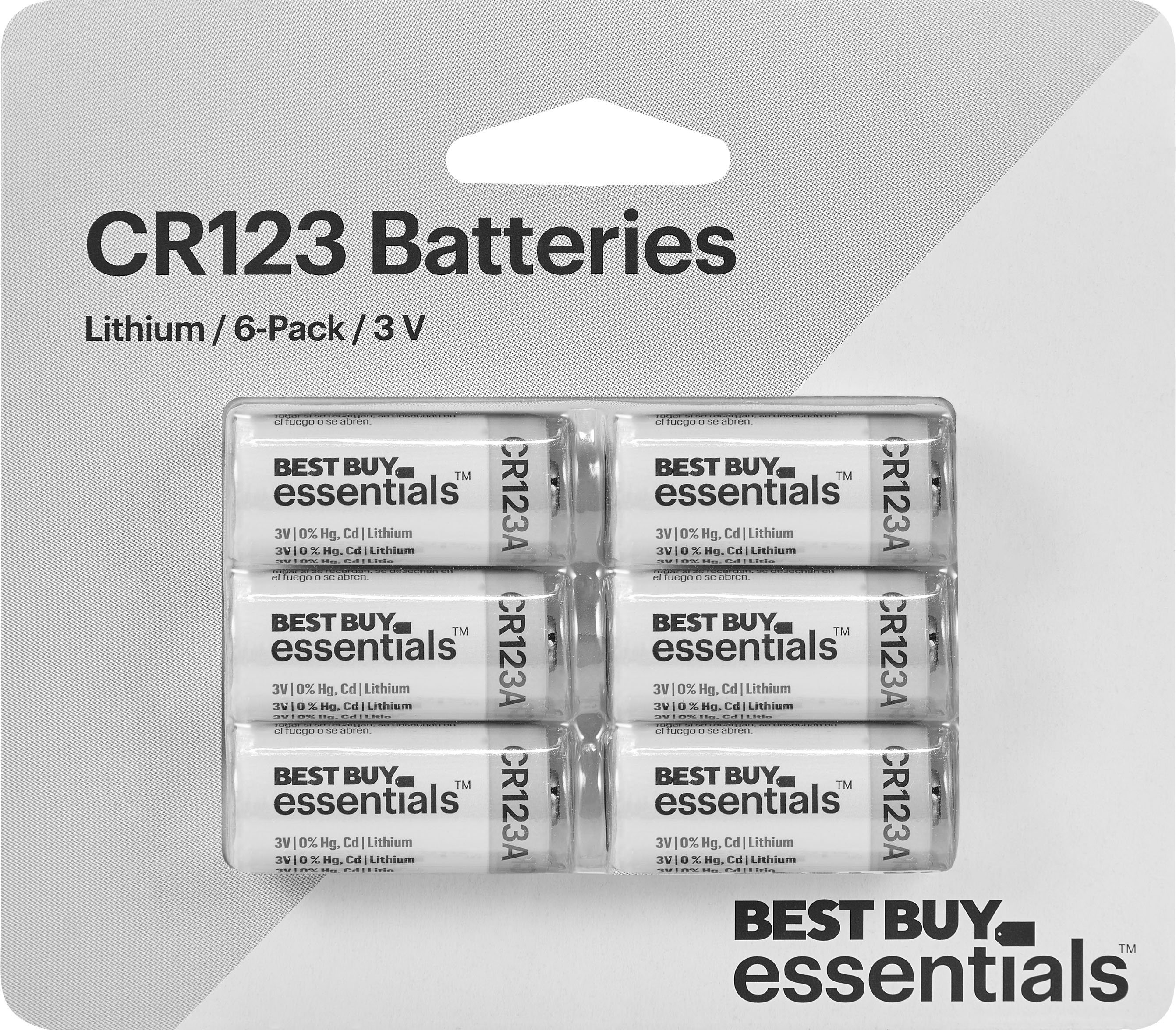 side Eksisterer Forestående Best Buy essentials™ CR123 Batteries (6-Pack) BE-B1236PK - Best Buy