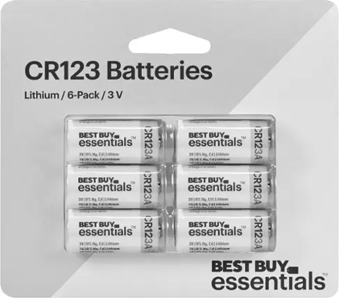 Alt View 11. Best Buy essentials™ - CR123 Batteries (6-Pack) - Black.