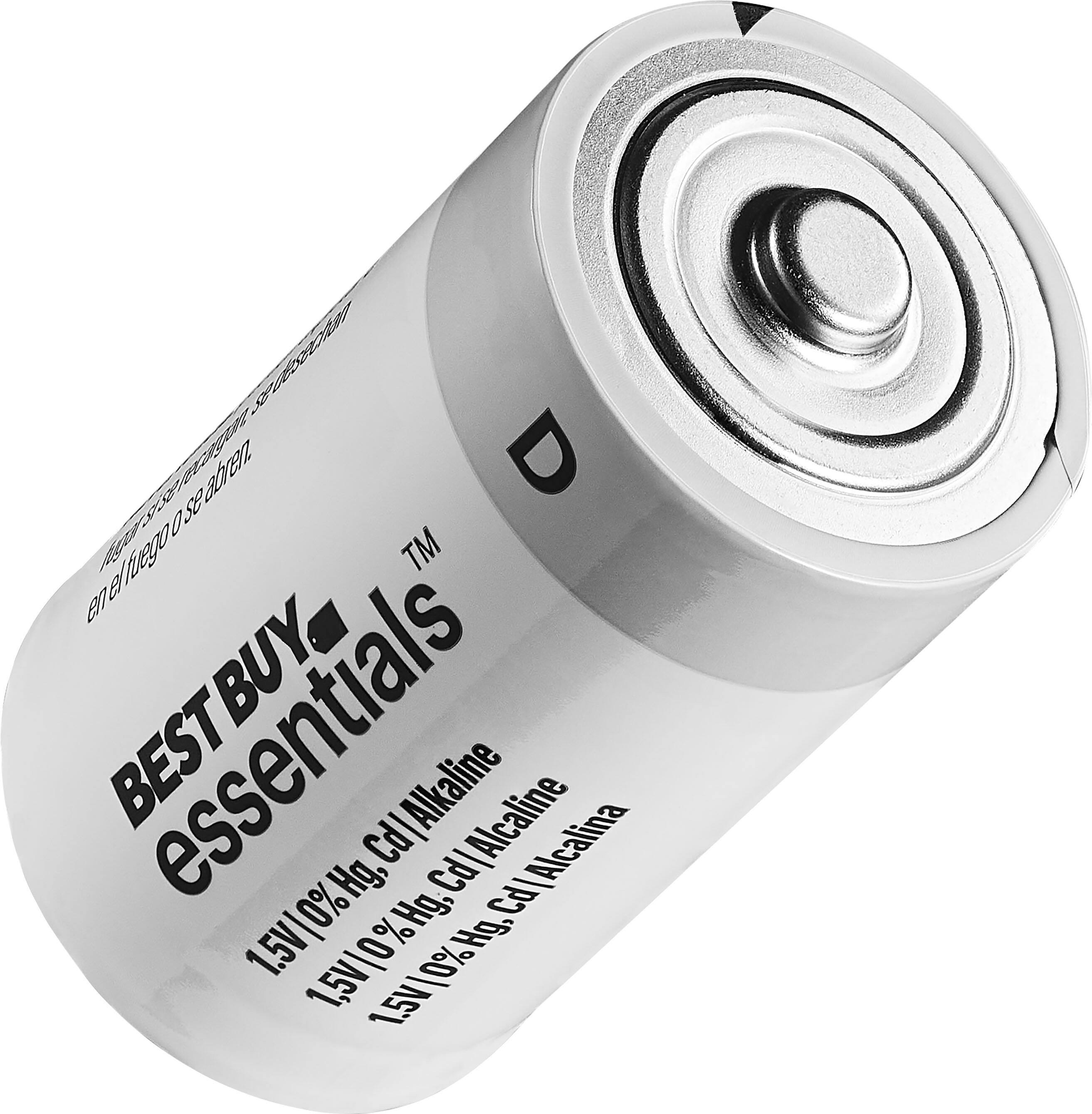 Alt View 12. Best Buy essentials™ - D Batteries (4-Pack) - Black.