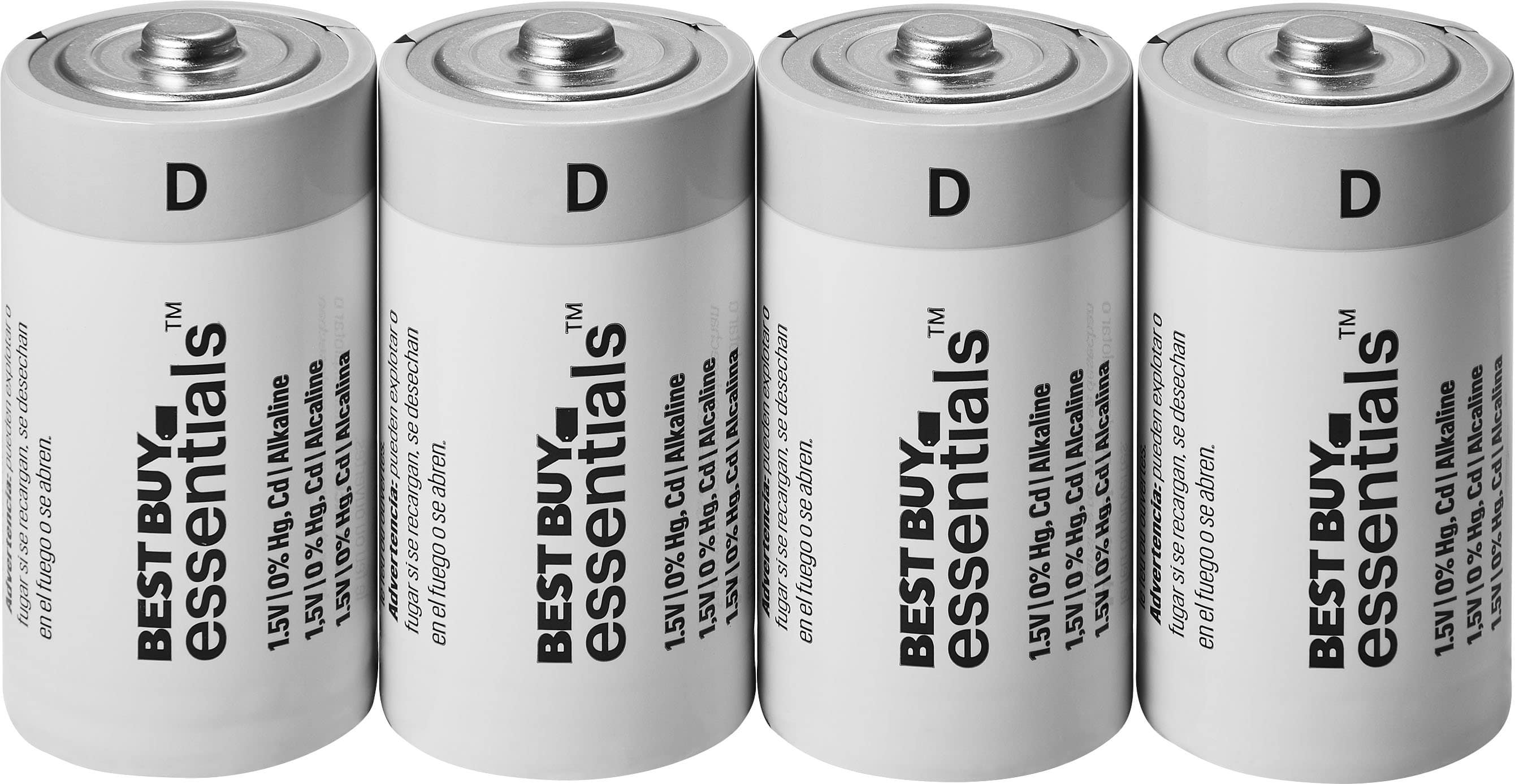 Alt View 13. Best Buy essentials™ - D Batteries (4-Pack) - Black.