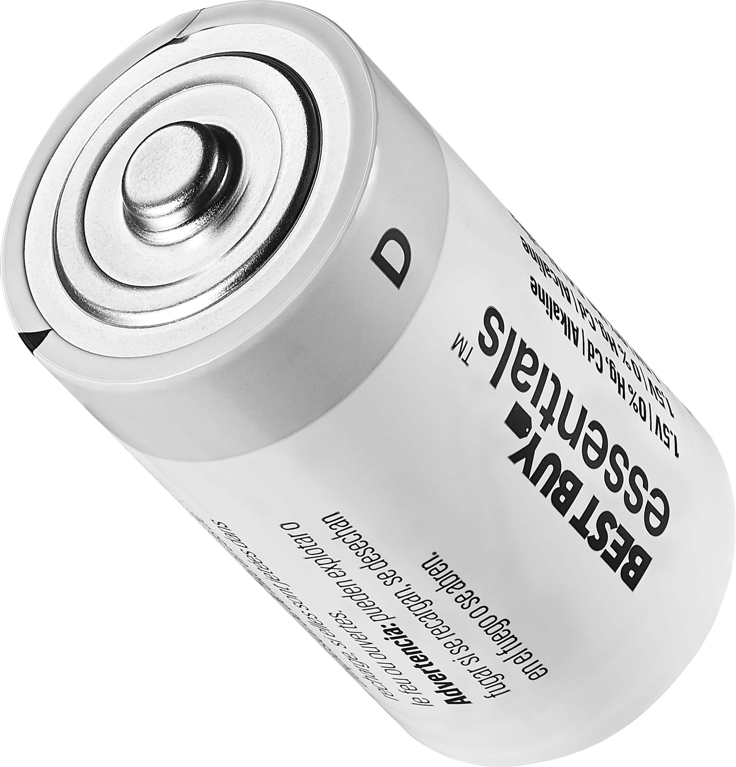 Alt View 14. Best Buy essentials™ - D Batteries (4-Pack) - Black.