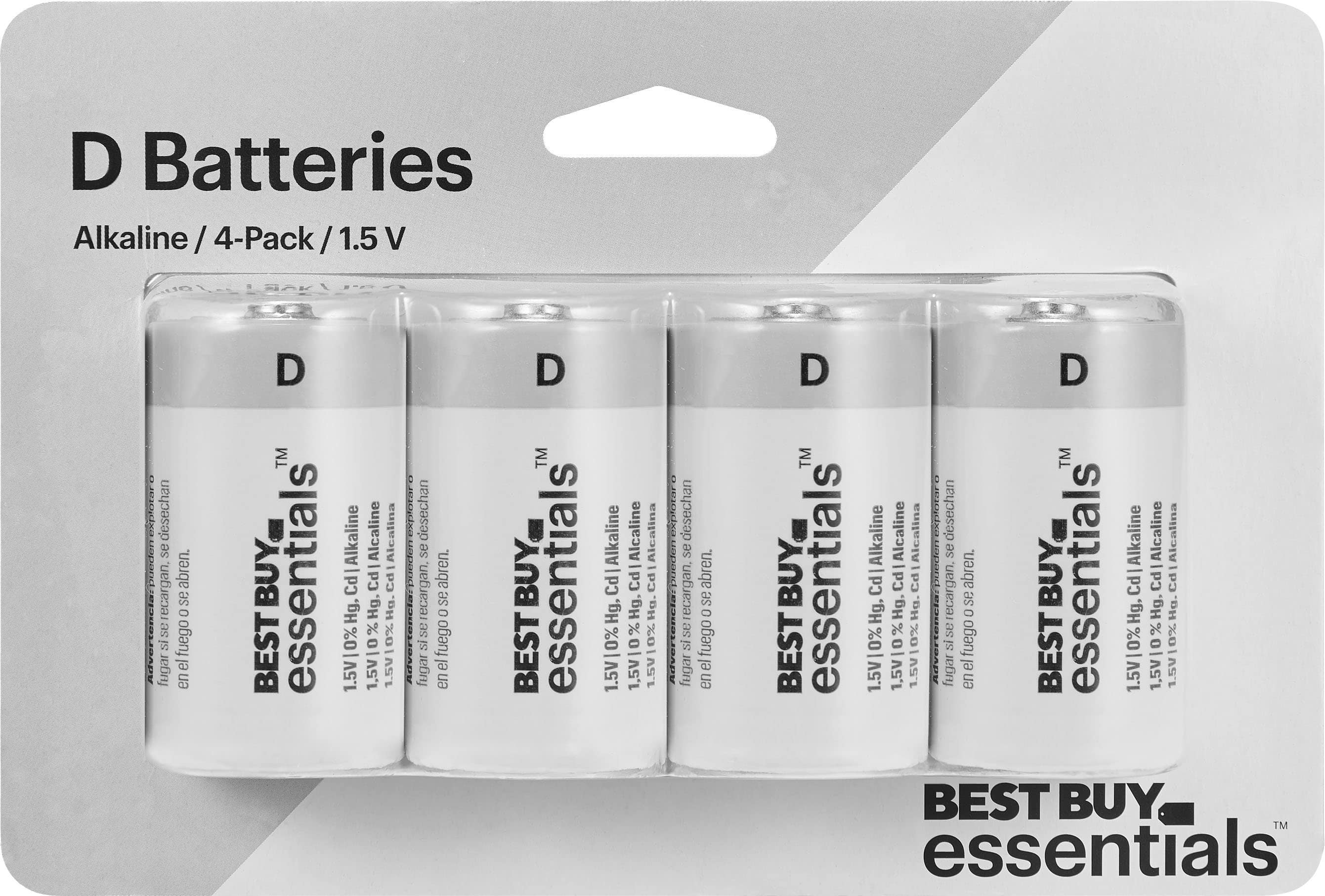 Alt View 11. Best Buy essentials™ - D Batteries (4-Pack) - Black.