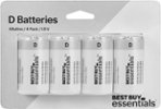 Best Buy essentials™ - D Batteries (4-Pack)
