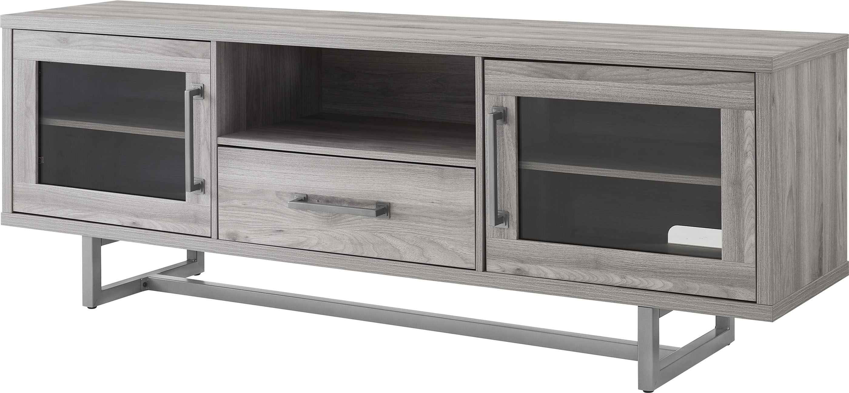 Left View: Insignia™ - TV Stand for Most TVs Up to 80" - Gray