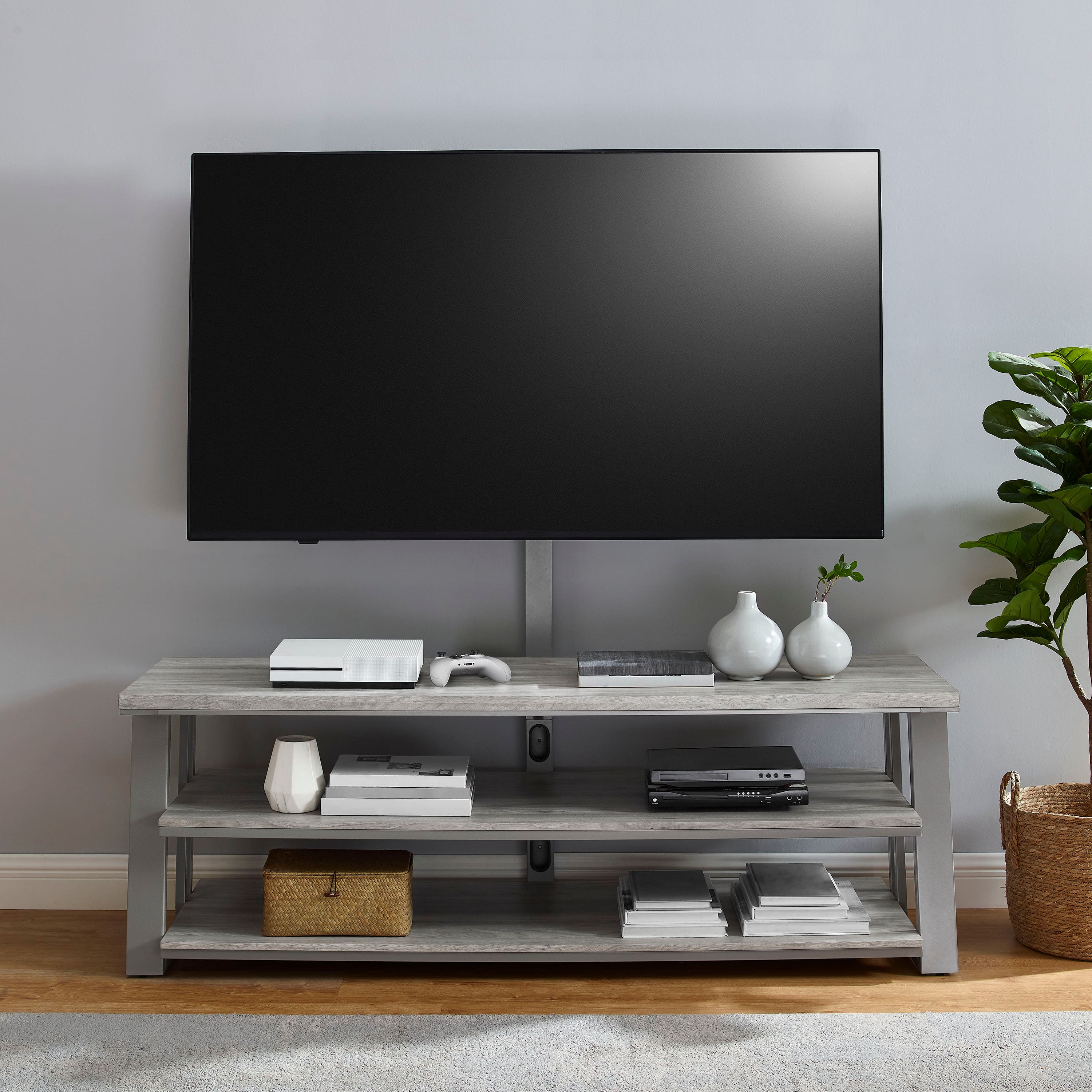 Alt View 13. Insignia™ - TV Stand for Most Flat-Panel TVs Up to 75" - Gray.