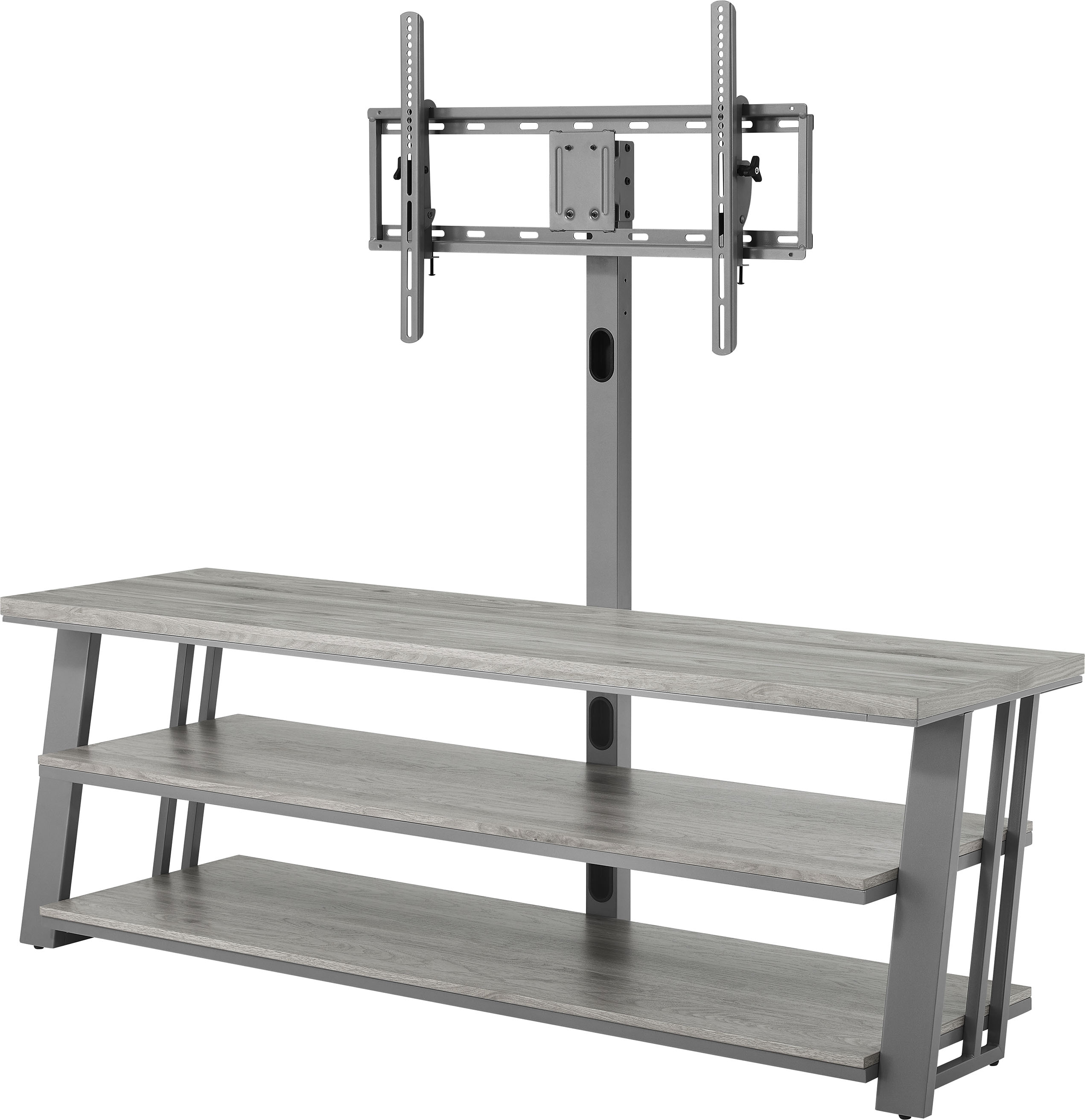 Left View: Insignia™ - TV Stand for Most Flat-Panel TVs Up to 75" - Gray