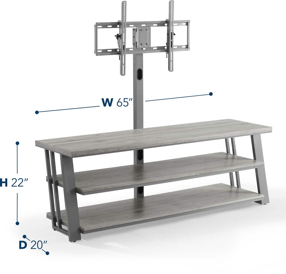 Alt View 15. Insignia™ - TV Stand for Most Flat-Panel TVs Up to 75" - Gray.