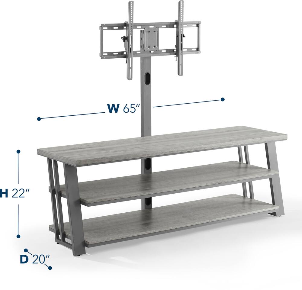 Alt View 15. Insignia™ - TV Stand for Most Flat-Panel TVs Up to 75" - Gray.