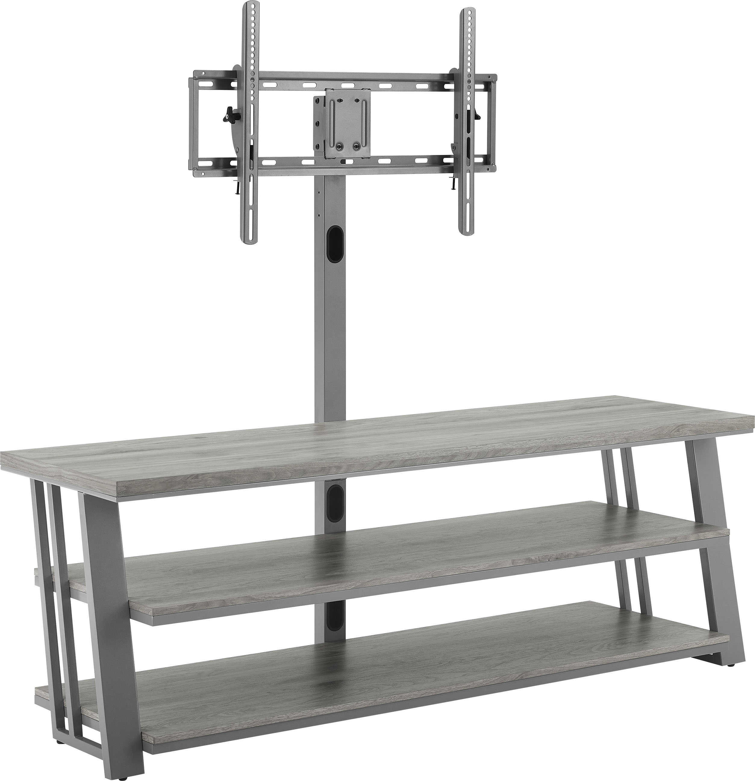 Angle View: Insignia™ - TV Stand for Most Flat-Panel TVs Up to 75" - Gray