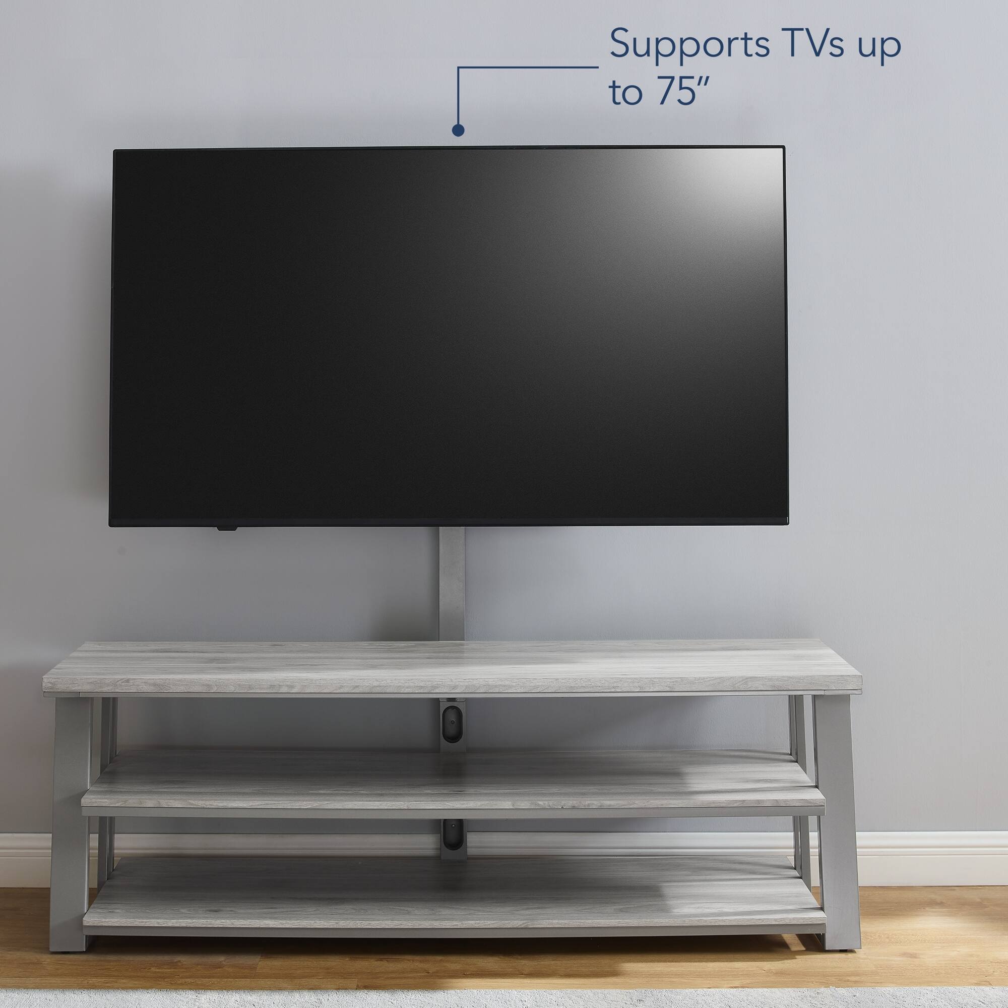 Alt View 14. Insignia™ - TV Stand for Most Flat-Panel TVs Up to 75" - Gray.