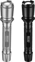 Best Buy essentials™ - 150-Lumen LED Flashlight (2-Pack) - Black/Silver - Front_Zoom
