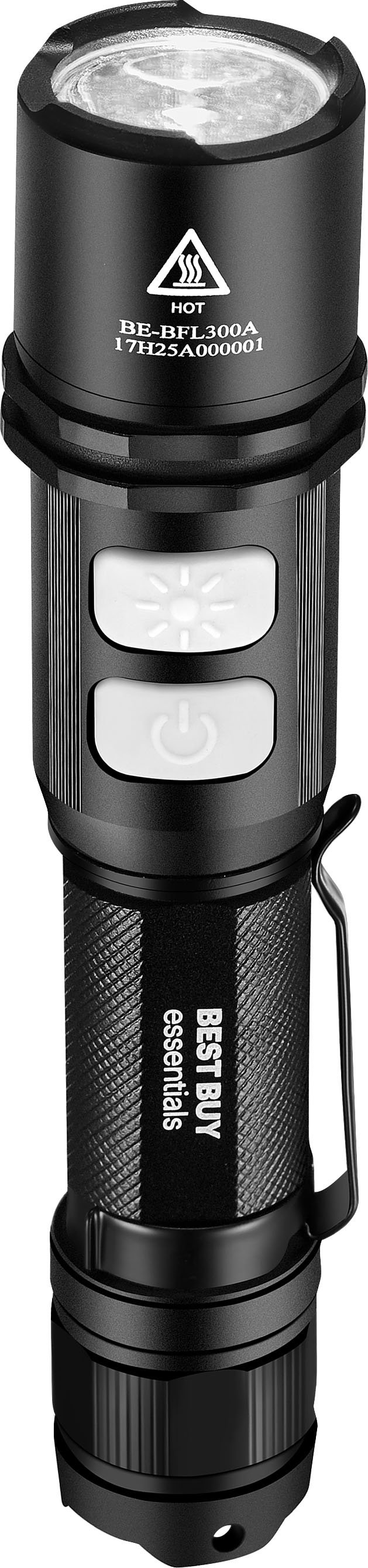 Buy essentials™ 800-Lumen Rechargeable LED Flashlight Black - Buy