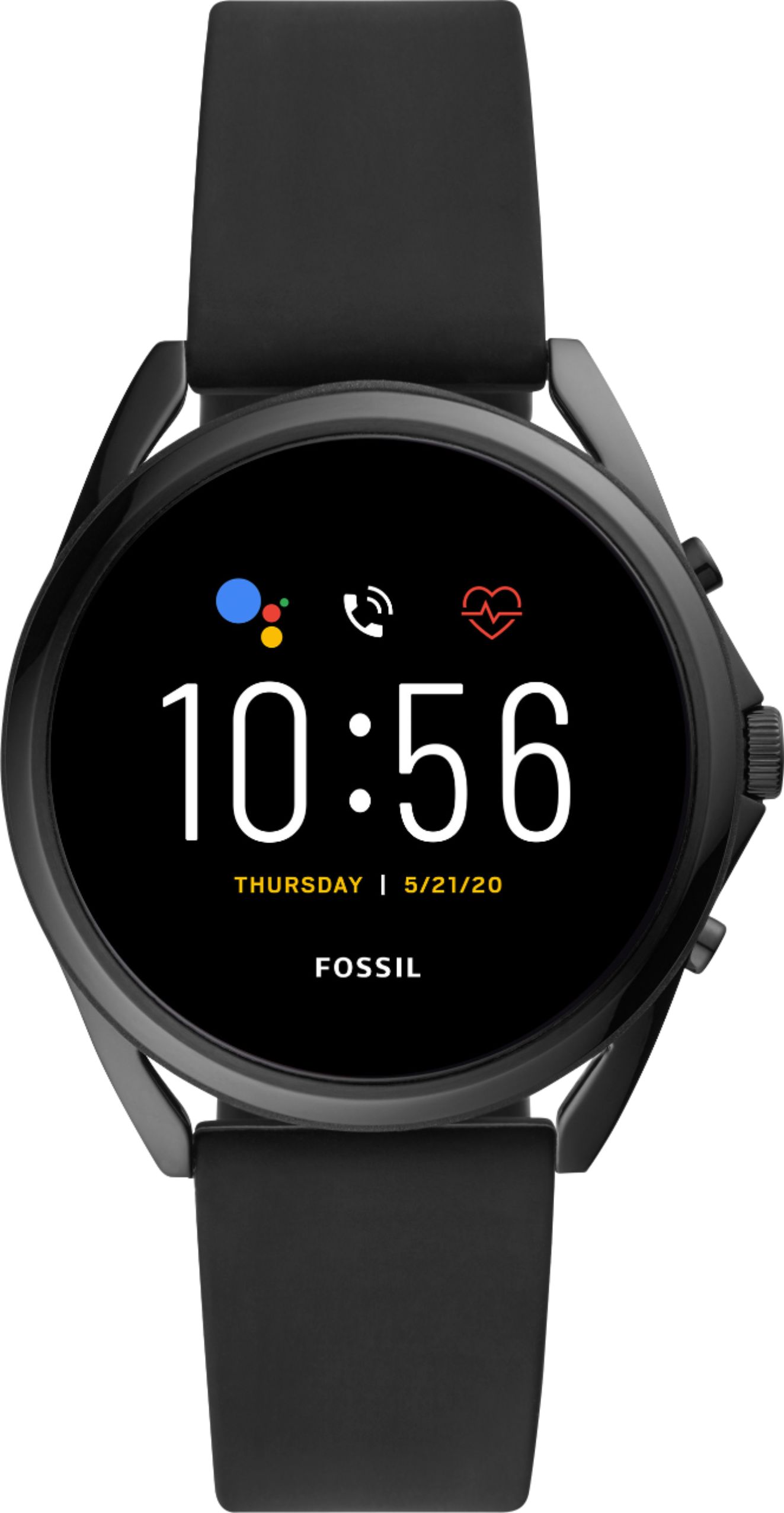 Fossil - Gen 5 LTE Smartwatch (Cellular) 45mm - Black Silicone (Verizon)