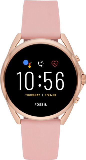 Fossil - Gen 5 LTE Smartwatch (Cellular) 45mm - Blush Silicone (Verizon)