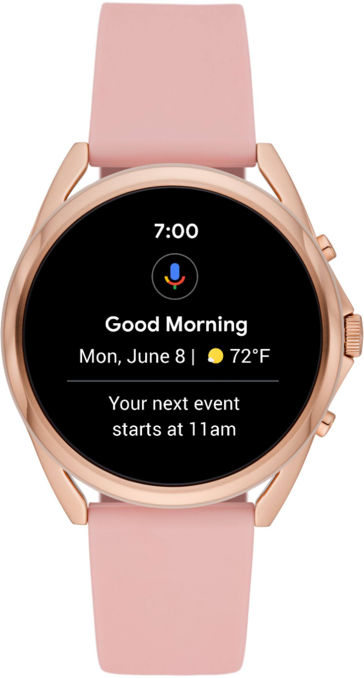 fossil sport smartwatch blush silicone