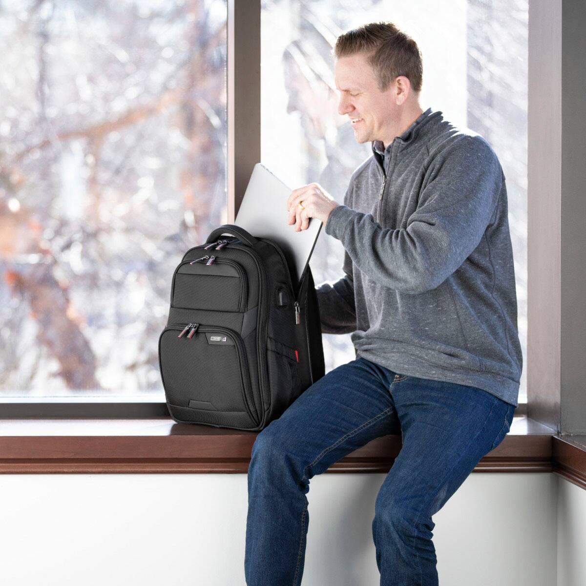 Alt View 25. Samsonite - Laser Pro 2 Laptop Backpack for 15.6" Laptops - Black.