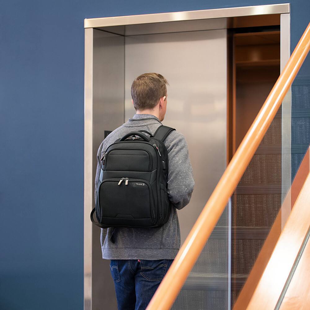 Alt View 26. Samsonite - Laser Pro 2 Laptop Backpack for 15.6" Laptops - Black.