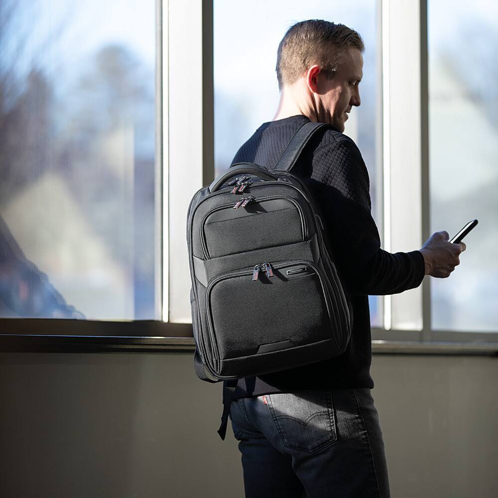 Alt View 30. Samsonite - Laser Pro 2 Laptop Backpack for 15.6" Laptops - Black.