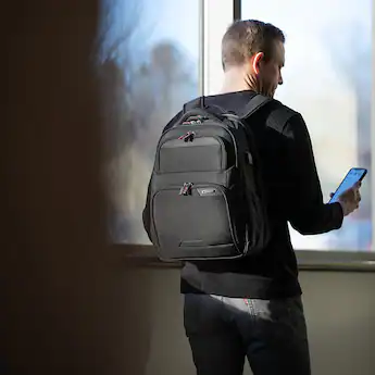 best travel backpack samaonite Samsonite Paralux 2-in-1 Backpack, Converts into Main Bag + Go Bag, Lay-Flat Packing, StackIt Strap, Laptop Sleeve & Integrated AirTag Holder - Business & Adventure Travel Bag key leash NWT Samsonite Business Mobile Solution