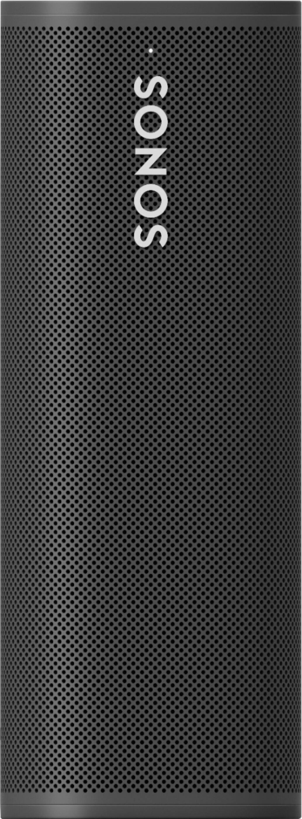 Angle. Sonos - Geek Squad Certified Refurbished Roam Smart Portable Wi-Fi and Bluetooth Speaker with Amazon Alexa and Google Assistant - Black.