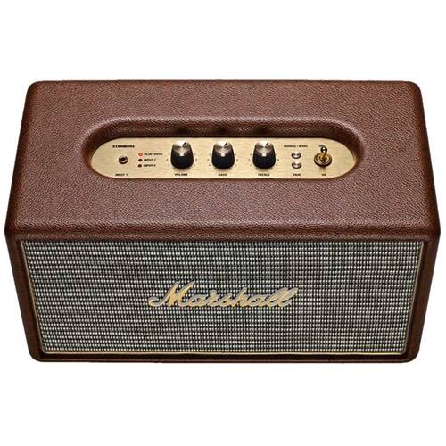Front. Marshall - Geek Squad Certified Refurbished Stanmore Bluetooth Speaker - Brown.